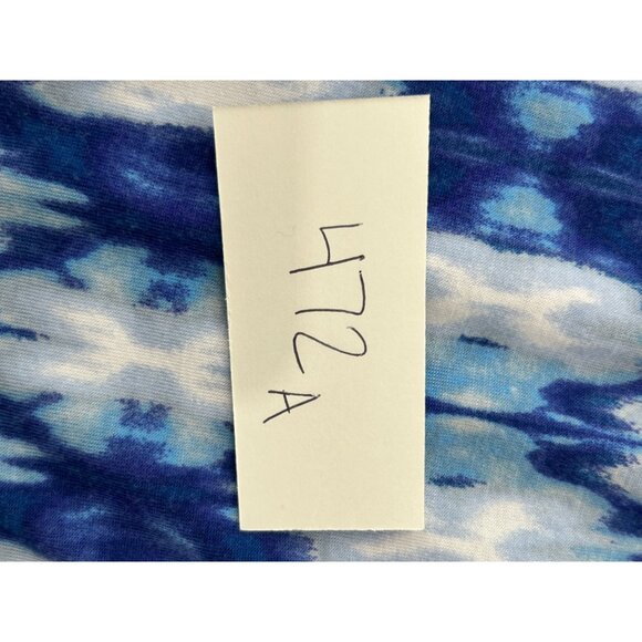 Summer Sleeveless Maxi Dress Blue White Tie Dye Pattern Sz 1X - Picture 7 of 8